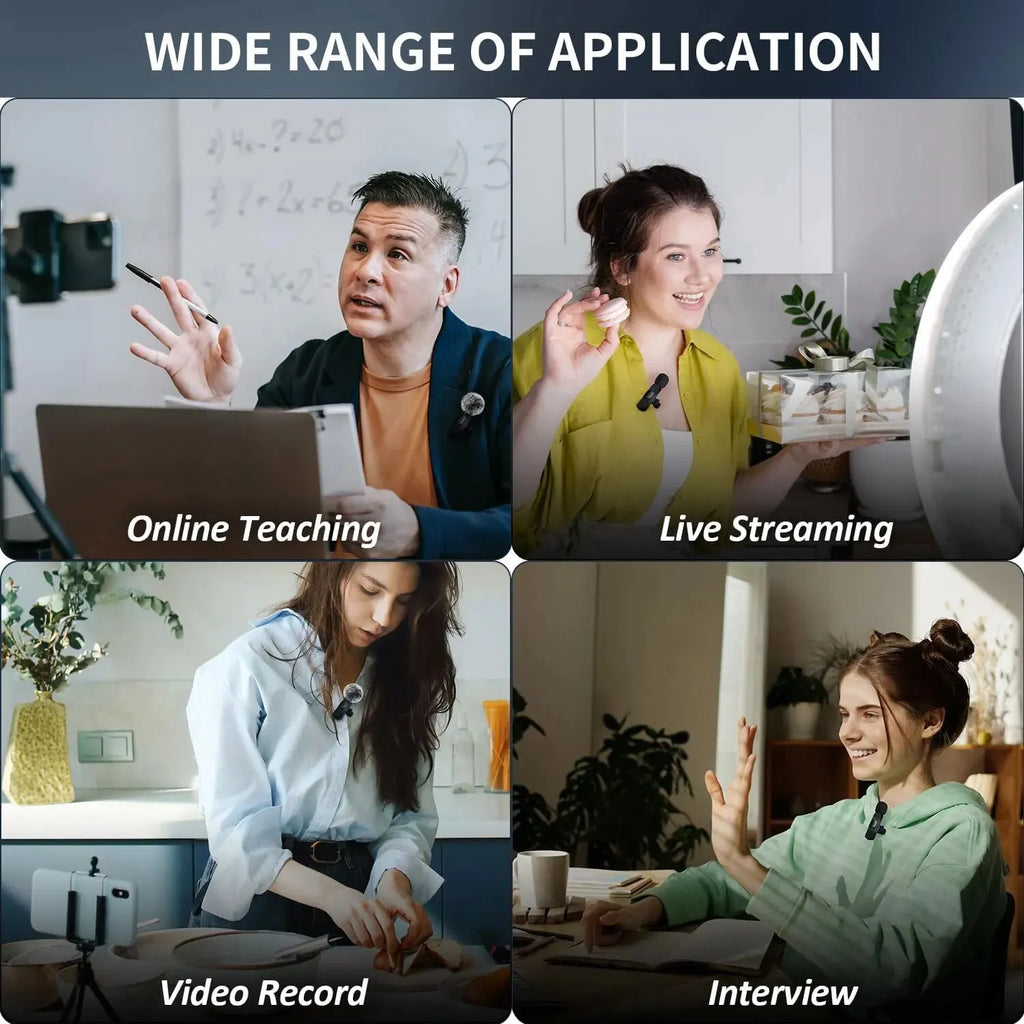 Micrófono Lavalier Inalámbrico K60 - iPhone Android Laptop Gaming