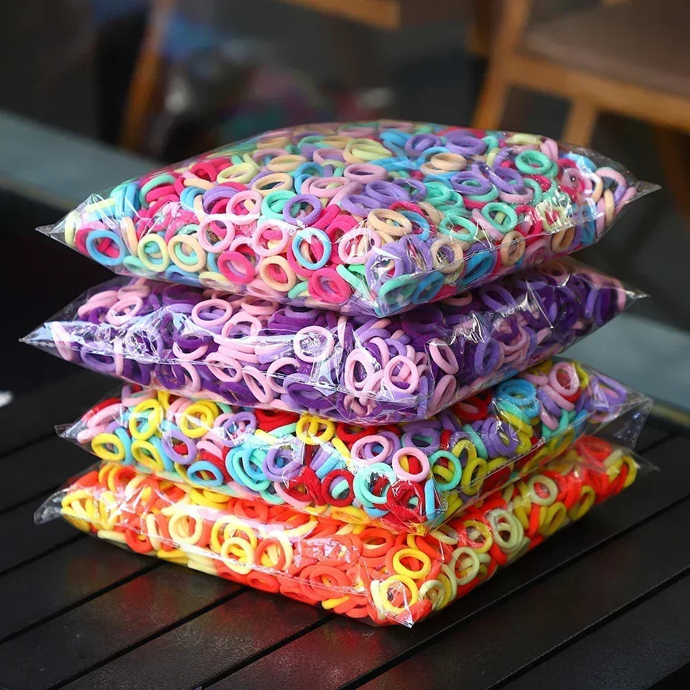 Ligas Cabello Nylon 50 Piezas - Colores Elásticas Niñas Mujer