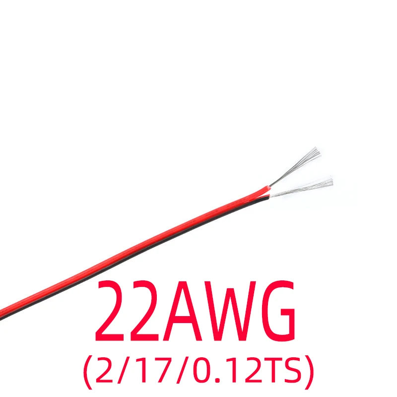 Cable Eléctrico 2 Pines Cobre - 18/20/22/24/26 AWG LED Strip