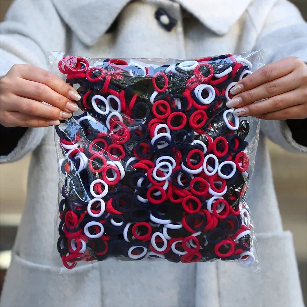 Ligas Cabello Nylon 50 Piezas - Colores Elásticas Niñas Mujer