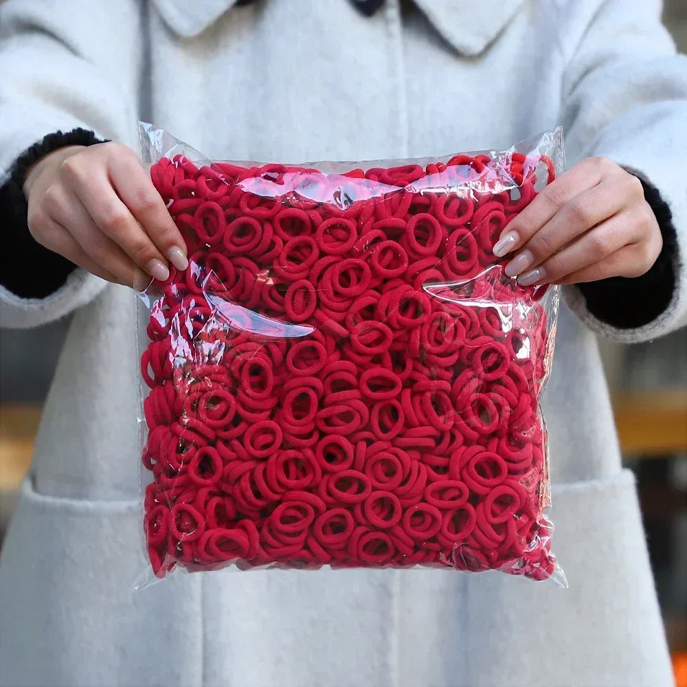 Ligas Cabello Nylon 50 Piezas - Colores Elásticas Niñas Mujer