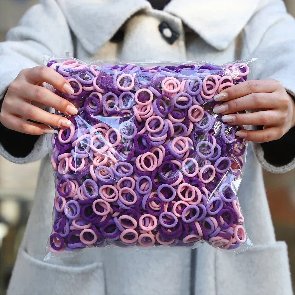 Ligas Cabello Nylon 50 Piezas - Colores Elásticas Niñas Mujer