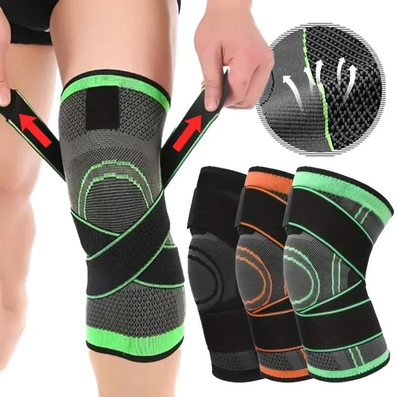 Knee Compressions Sleeve Adjustable Sports Knee Pad Patella Stabilizer Brace Support For Hiking Soccer Basketball Running Sport