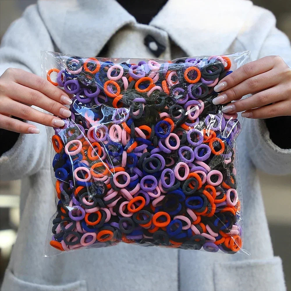 Ligas Cabello Nylon 50 Piezas - Colores Elásticas Niñas Mujer