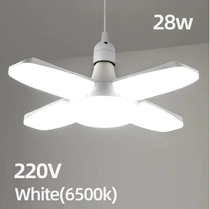 Bombilla LED E27 28W Plegable Forma Ventilador - Luz Blanca 6500K