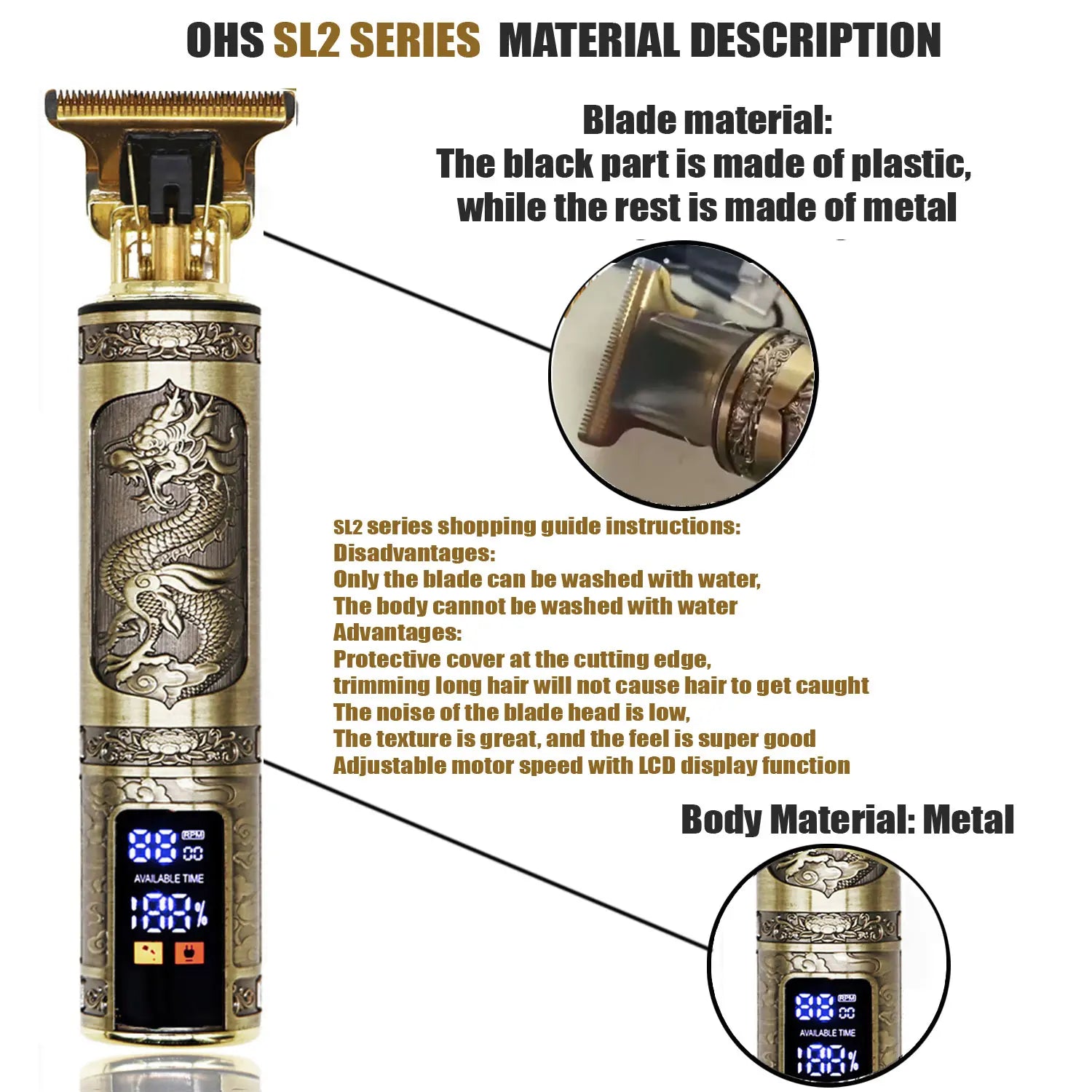 Cortadora Cabello T9 Eléctrica - Máquina Rasurar Barba 0mm Barbería