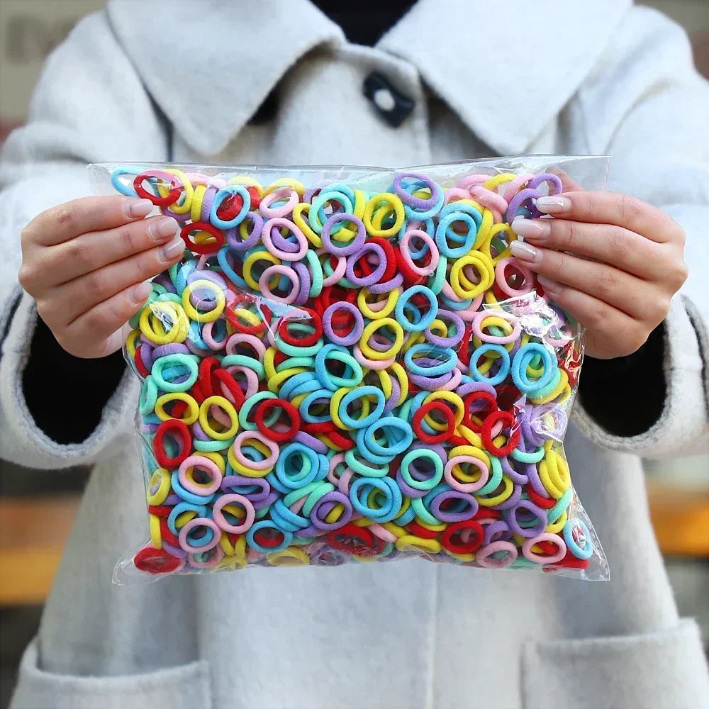 Ligas Cabello Nylon 50 Piezas - Colores Elásticas Niñas Mujer