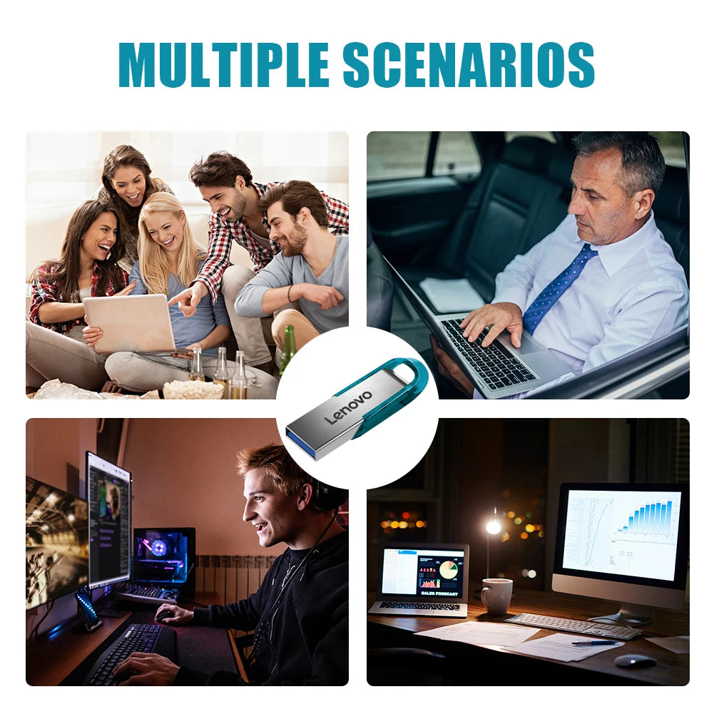 Lenovo Flash Drives 2TB Usb 3.0 Mini High Speed Metal Pendrive 1TB 512GB Stick Portable Drive Waterproof Memoria Storage U Disk