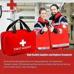 First Aid Kit - 188 pcs - for car, home, travel, camping, office or sport, fully stocked with emergency and survival essentials