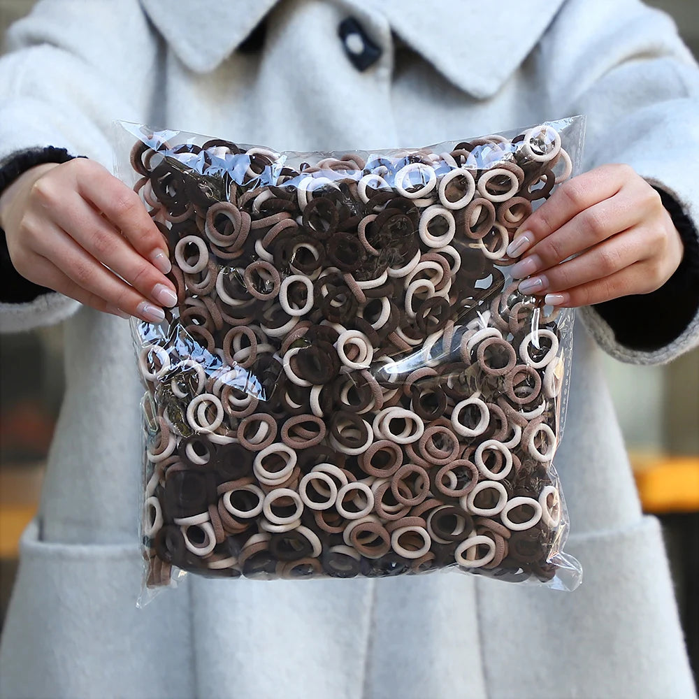 Ligas Cabello Nylon 50 Piezas - Colores Elásticas Niñas Mujer