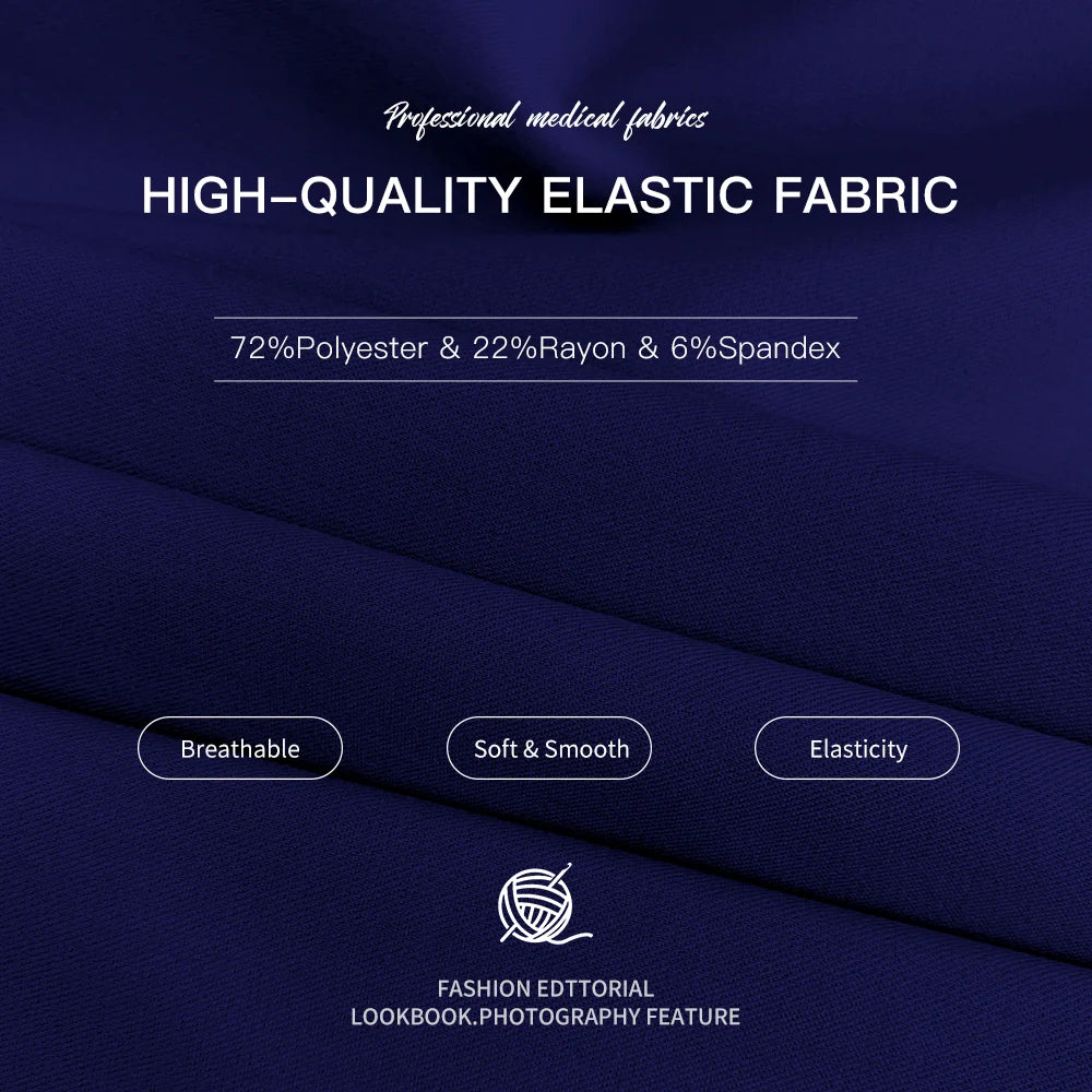 Niaahinn Nursing Scrubs Jackets Long Sleeve Professional Nurse Scrubs Uniforms Pharmacy Jacket Zipper Coat Outdoor Work Uniforms