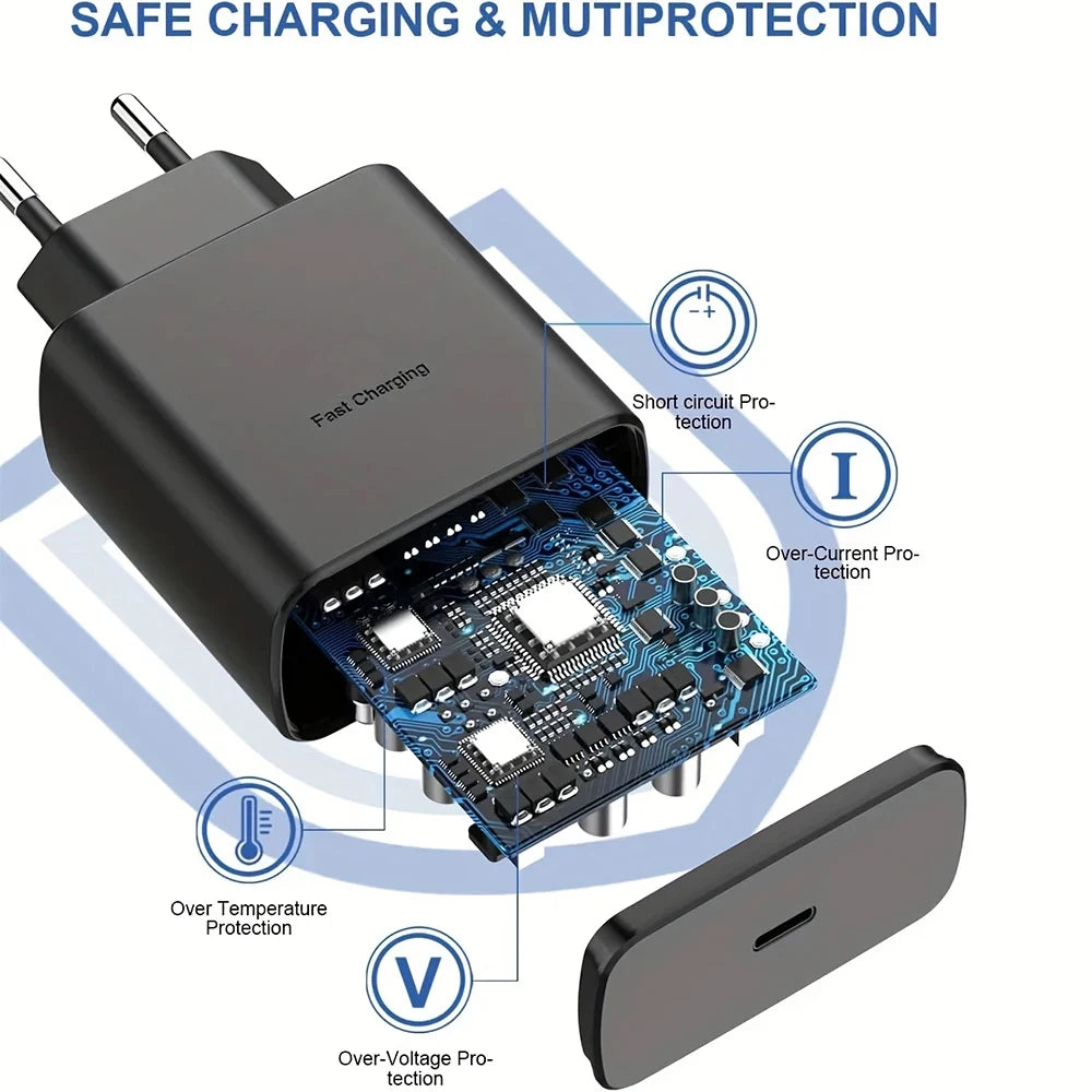 Cargador Rápido 45W PD USB-C - Samsung S22 S23 Ultra Note