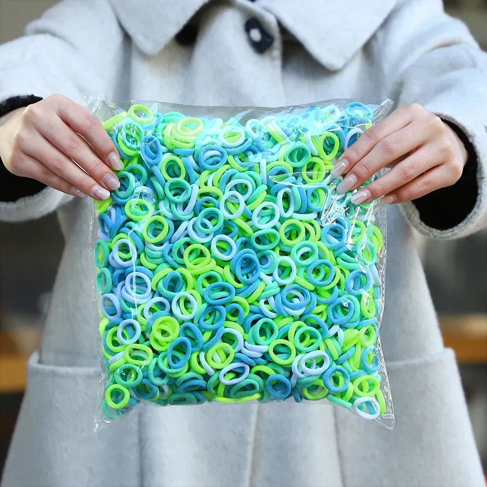 Ligas Cabello Nylon 50 Piezas - Colores Elásticas Niñas Mujer