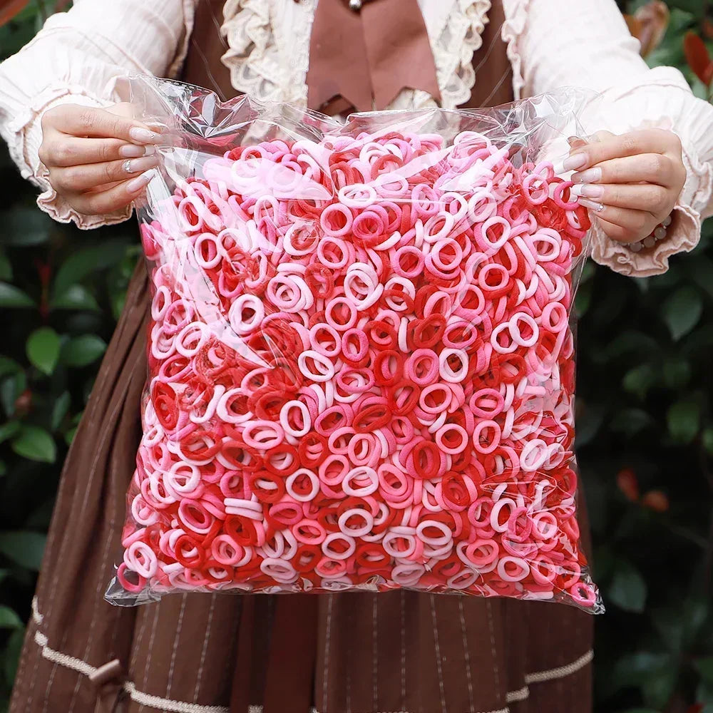 Ligas Cabello Nylon 50 Piezas - Colores Elásticas Niñas Mujer