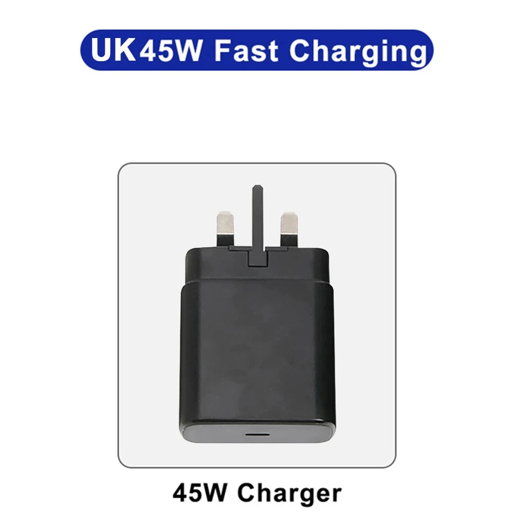 Cargador Rápido 45W PD USB-C - Samsung S22 S23 Ultra Note