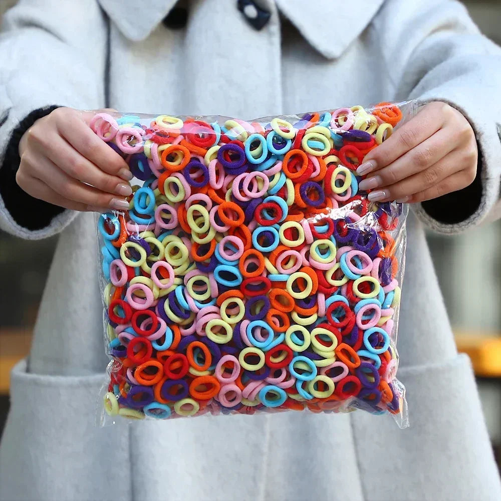 Ligas Cabello Nylon 50 Piezas - Colores Elásticas Niñas Mujer