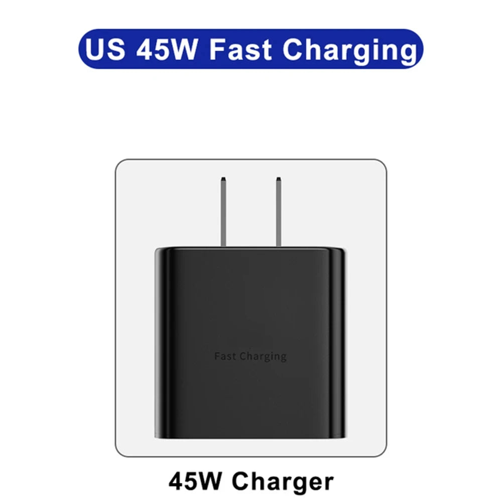 Cargador Rápido 45W PD USB-C - Samsung S22 S23 Ultra Note