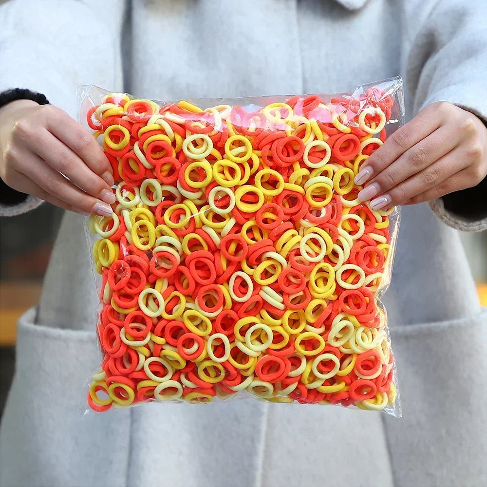 Ligas Cabello Nylon 50 Piezas - Colores Elásticas Niñas Mujer