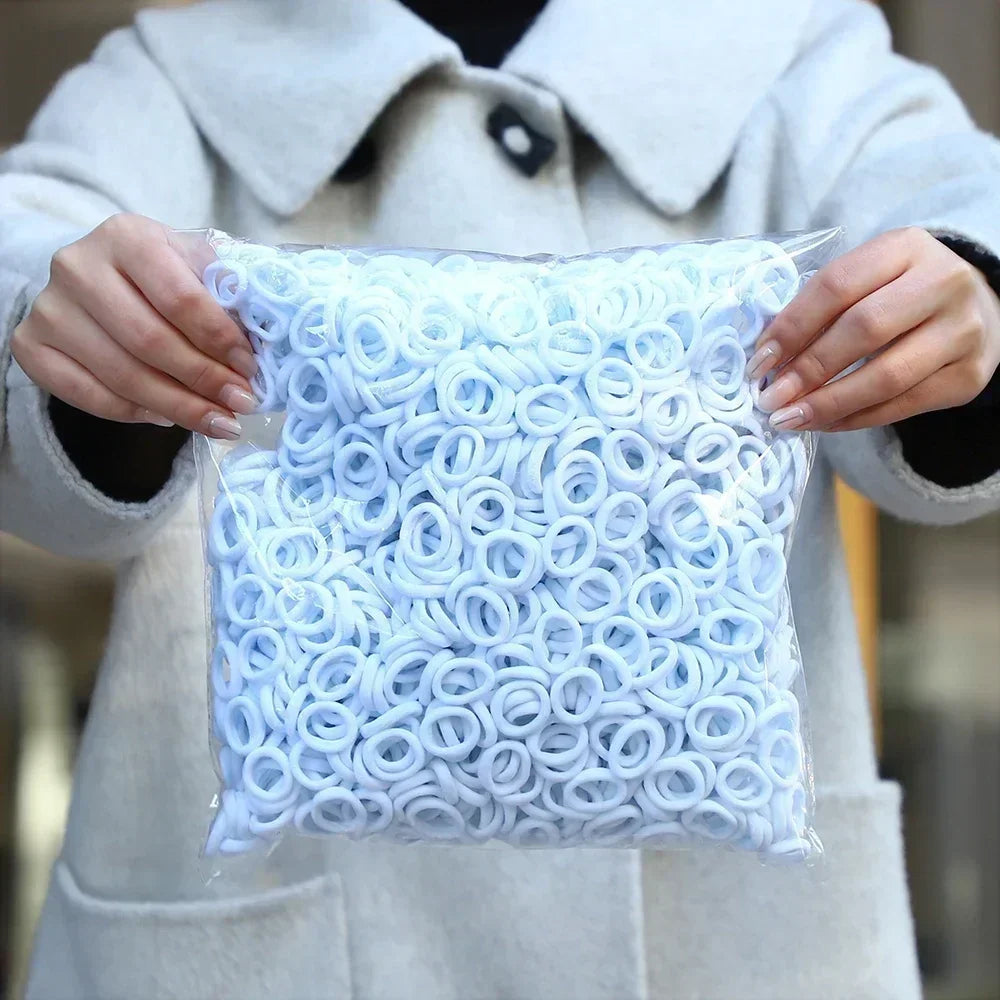 Ligas Cabello Nylon 50 Piezas - Colores Elásticas Niñas Mujer