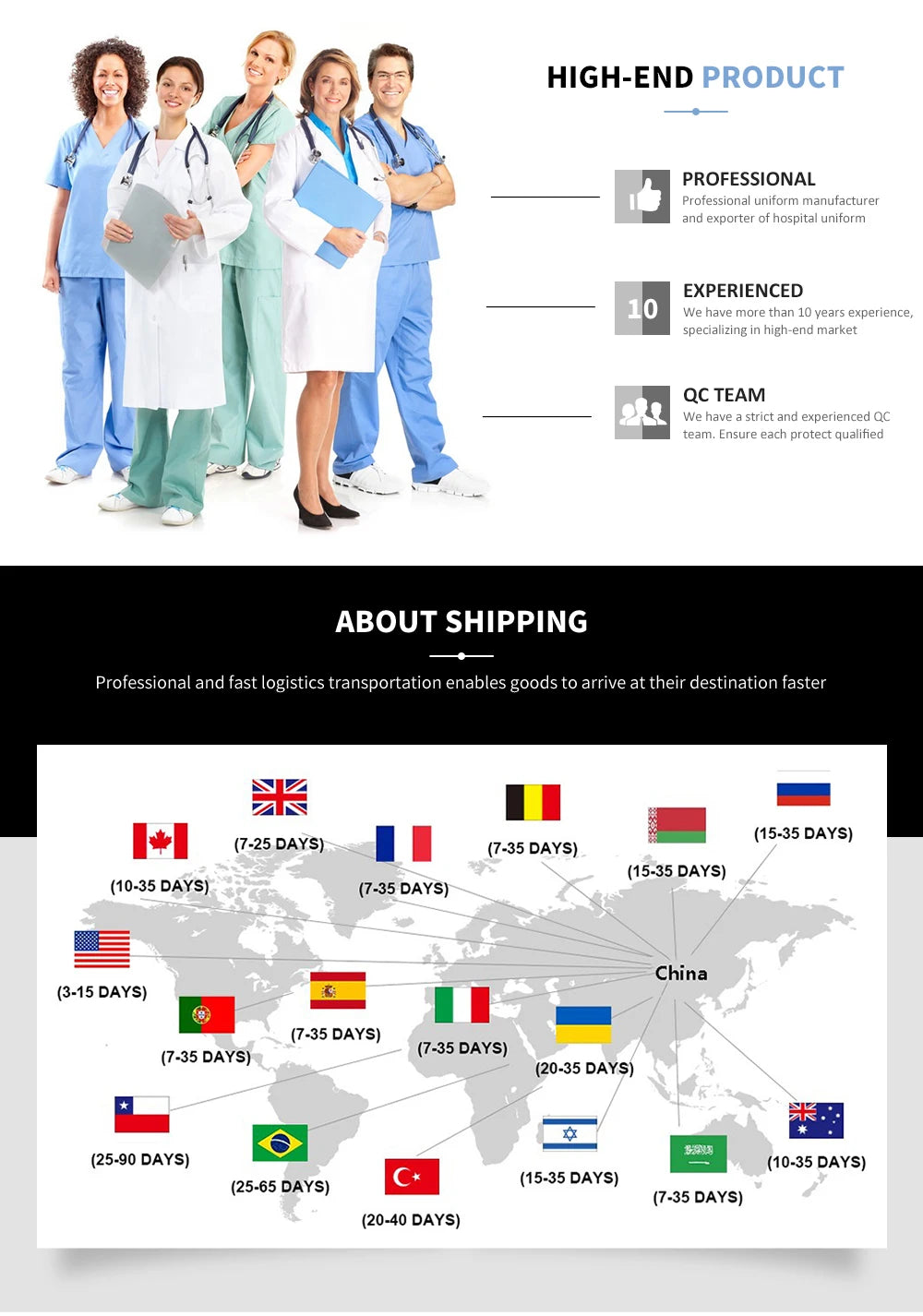 Niaahinn Nursing Scrubs Jackets Long Sleeve Professional Nurse Scrubs Uniforms Pharmacy Jacket Zipper Coat Outdoor Work Uniforms