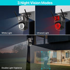 Cámara Seguridad WiFi PTZ 4K 8MP - Dual Lens AI Tracking
