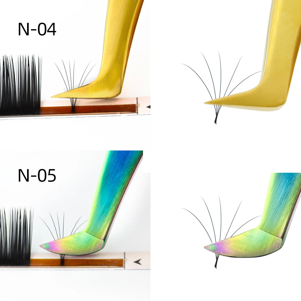 Pinzas Extensiones Pestañas NAGARAKU - Acero Inoxidable 3D Precisión