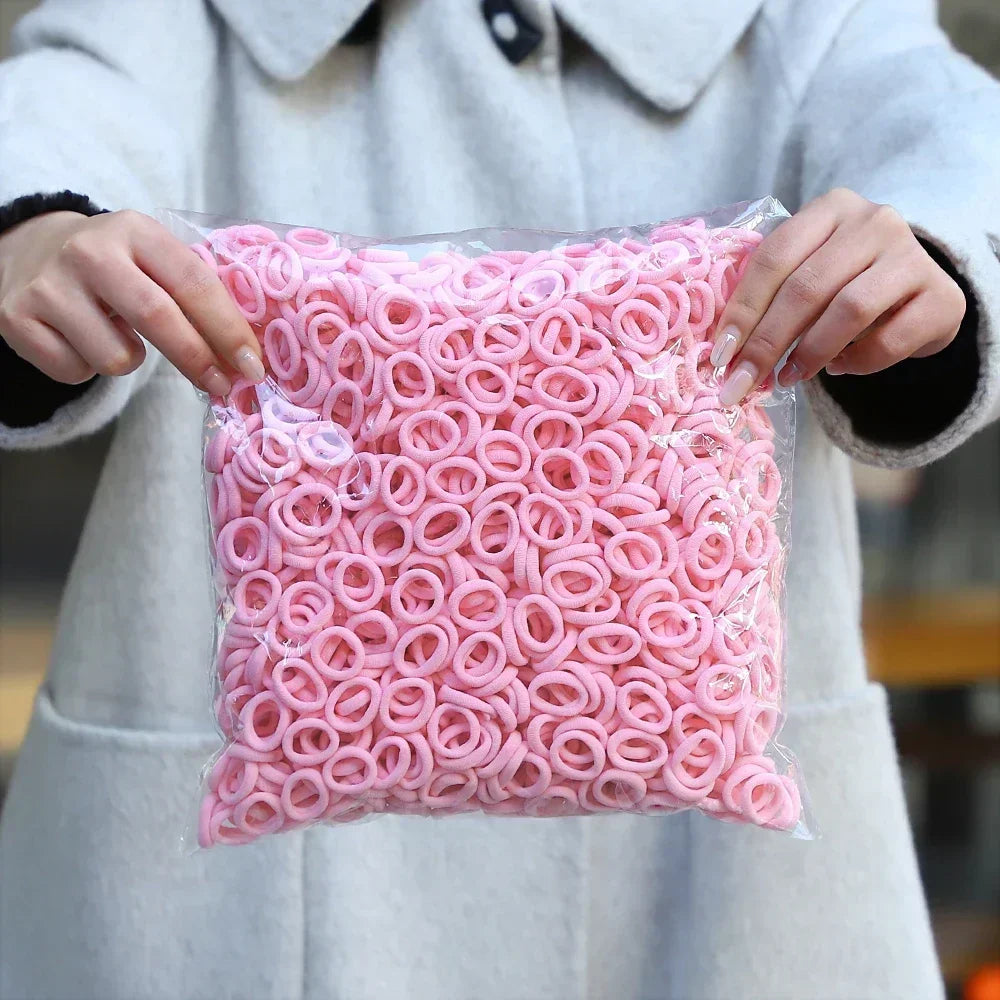 Ligas Cabello Nylon 50 Piezas - Colores Elásticas Niñas Mujer