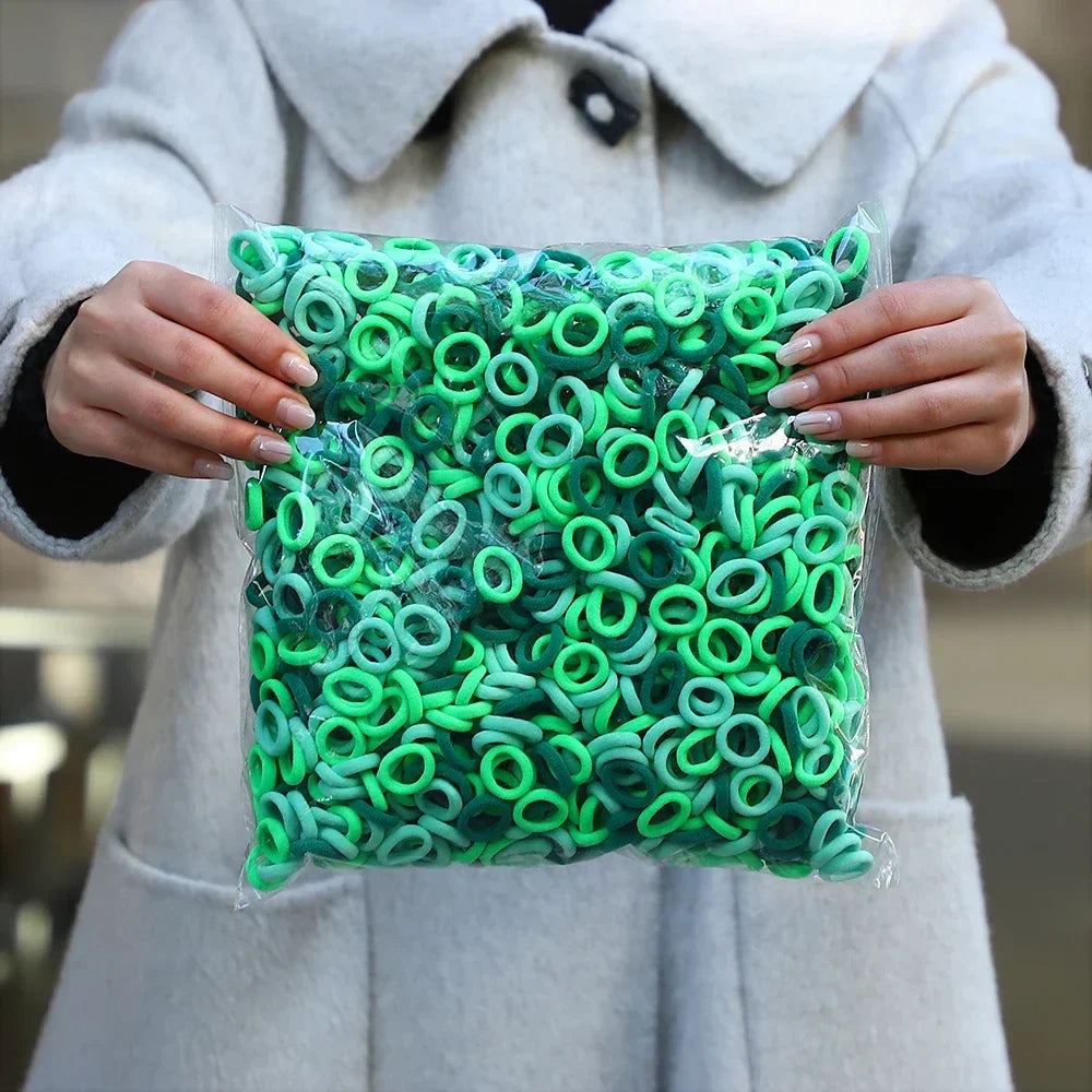 Ligas Cabello Nylon 50 Piezas - Colores Elásticas Niñas Mujer